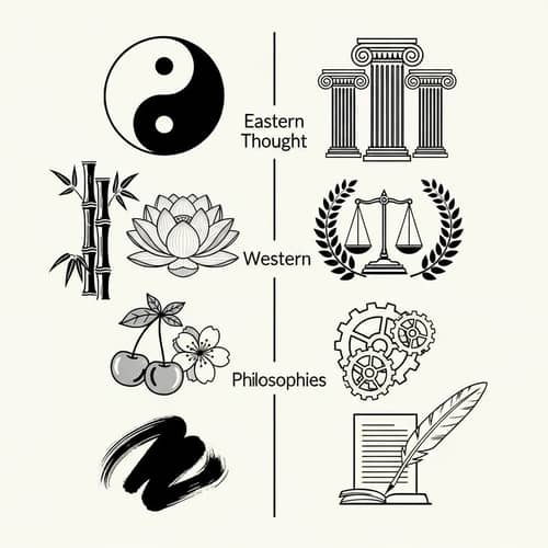 Eastern vs Western Thoughts: Symbolic Representation on Short Bond Paper