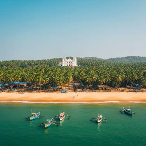Goa, India: Tropical Paradise - Beaches, Coconut Trees, and Fishing Boats