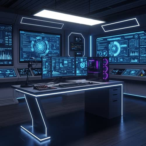 Futuristic Computer Room Interior Design Ideas