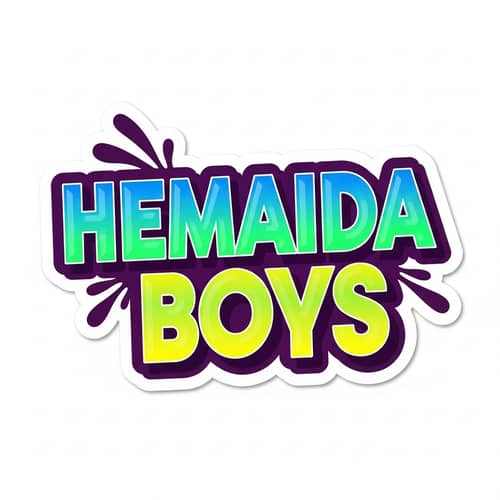 Hemaida Boys Sticker: Modern & Vibrant Design