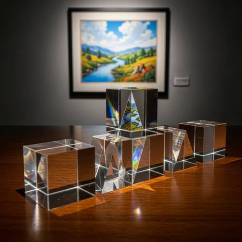 Optical Illusion: Picture Reflection Revealed by Prisms