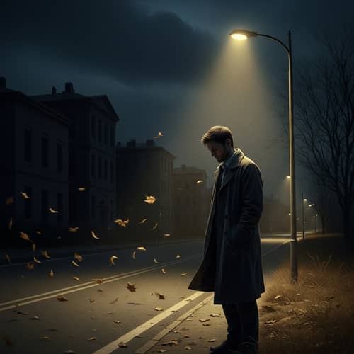 Chapter 1: Man Standing Alone in Desolate Night Scene