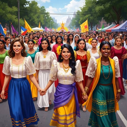 Colorful Filipino Attire Festival | Energetic Procession