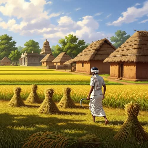 Scenic Tamil Village: Harvest Season Beauty
