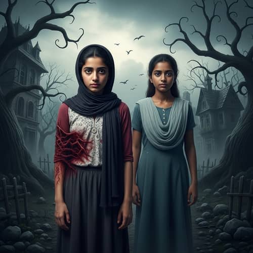 Possessed and Ghostly Encounter in Haunted Setting
