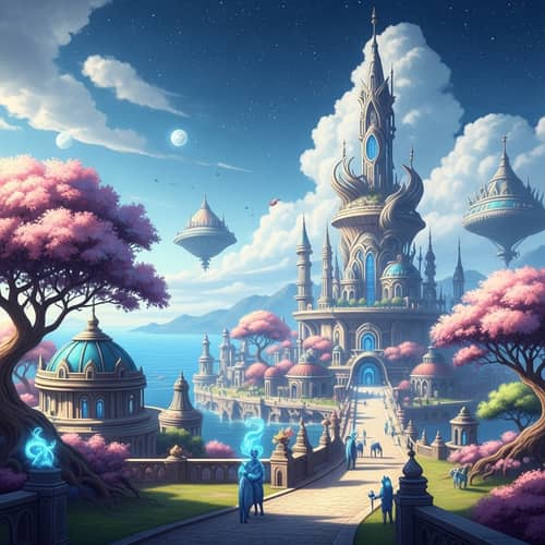 Heavenly City: A Fantastical Landscape Adventure
