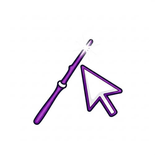 Charming Purple & White Wand Cursor