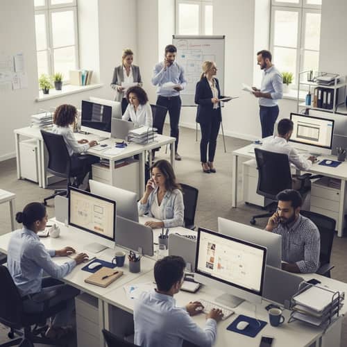Diverse Workplace: A Dynamic Office Environment With Ten Multicultural Employees Working Together