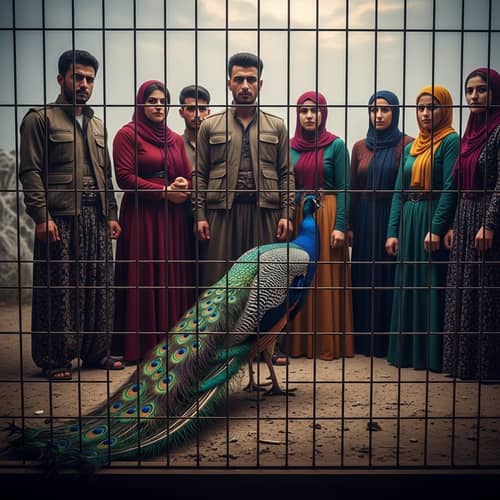 Vibrant Peacock in a Melancholic Display: Kurdish Encounter