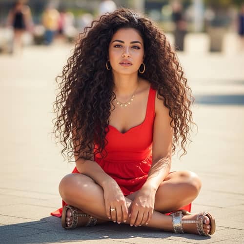 Stylish Summer Outfit Ideas: Colorful Sundress and Sandals