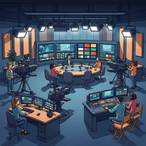 Modern TV Studio with State-of-the-Art Equipment