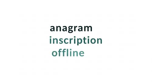 Anagram Inscription Offline | Twitch Turquoise Minimalism