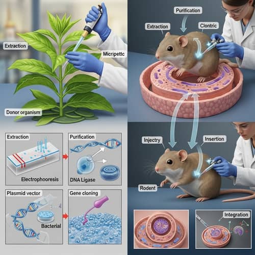 Genetic Engineering Process: Donor Plant to Recipient Rodent
