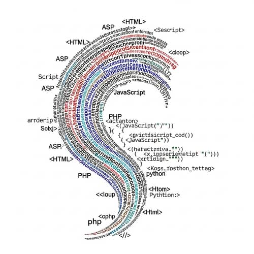 Innovative Tattoo Design with HTML, ASP, JS, PHP & Python Code Snippets