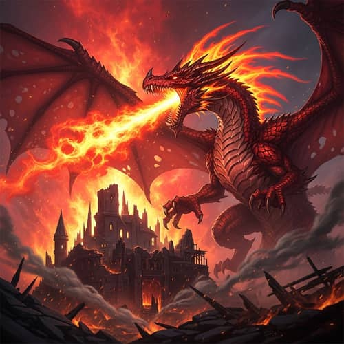 Bloodfire Gaming: Fierce Dragon & Charred Castle