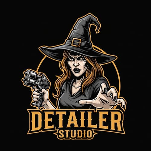 Eerie Detailer's Studio Graphic: Bewitching Dual-Action Machine