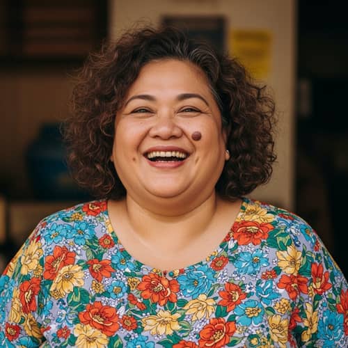 Aunt Belen: Charming Filipina Woman in Her 50s