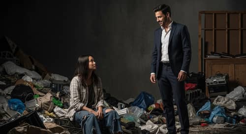 Poverty and Kindness: A Captivating Scene of Contrast