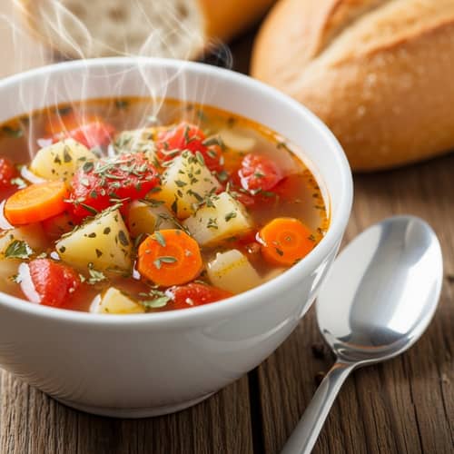 Homely Winter Vegetable Soup Recipe