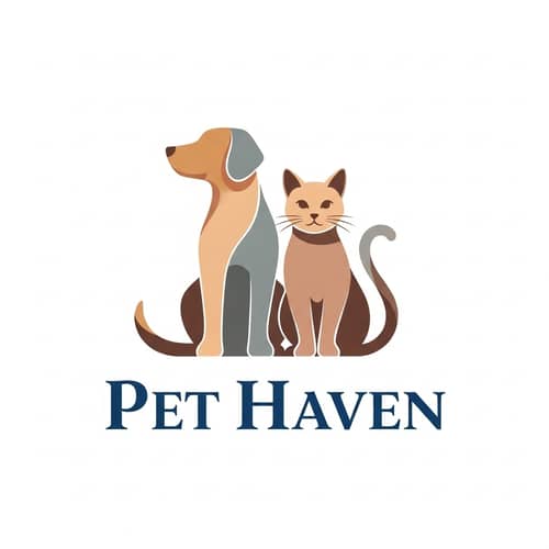 Pet Haven Veterinary Clinic Logo Design | Animalistic Theme