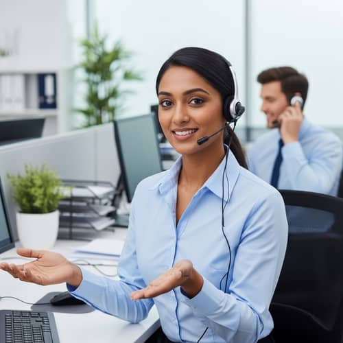 Professional Customer Service Representatives in Action