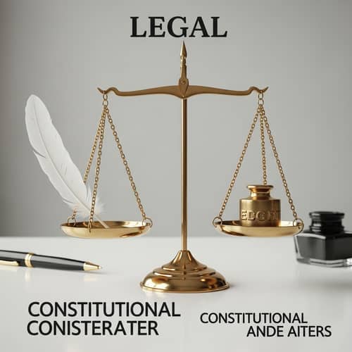 Gold Scale of Justice with Feather and Weight | Legal Website
