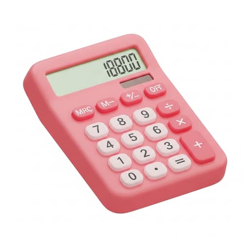 Cute Electronic Accounting Calculator Icon | Vibrant 3D Pop Illustration