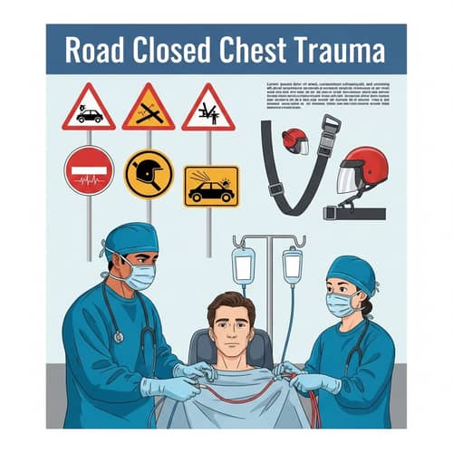 Road Closed Chest Trauma Poster - Academic Style Design