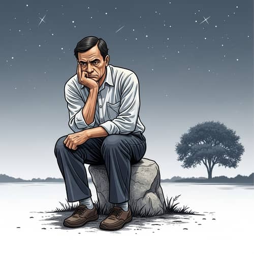 Contemplative South Asian Man - The Thinker