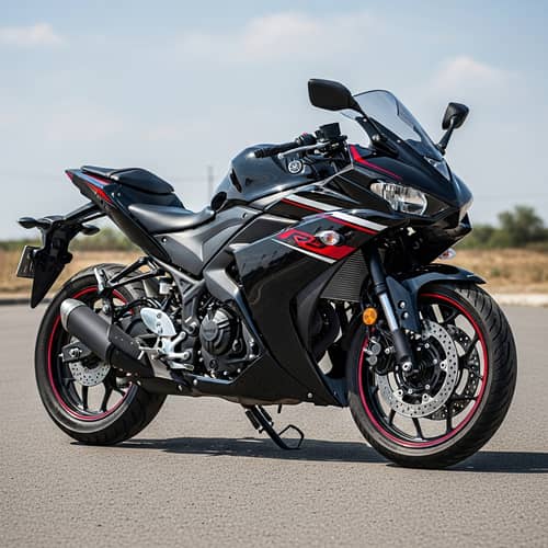 Sleek Yamaha R3 Motorcycle with Aerodynamic Design