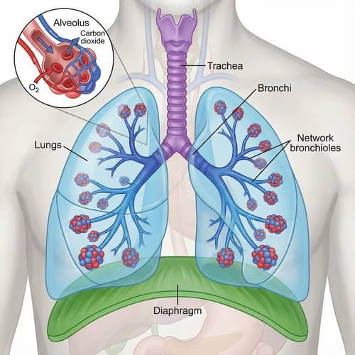 Human Respiratory System: Detailed Illustration