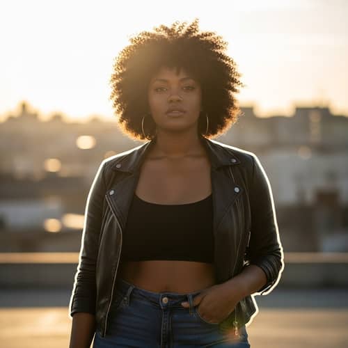 Confident Black Afro Woman: Celebrating Diverse Beauty