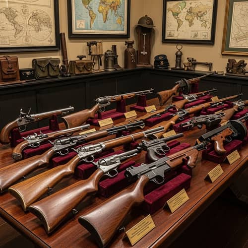 Historic Firearms Buffet | Vintage Weapons Display