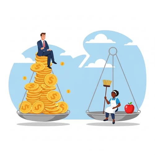 Metaphorical Representation of Social Inequality - Unbalanced Scale