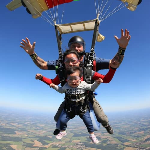 Adventurous Family Parachute Jump with Baby - Thrilling Experience