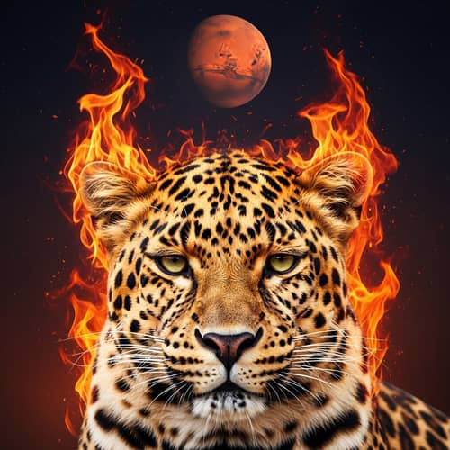 Leopard in Flames: Raw Power & Cosmic Intrigue