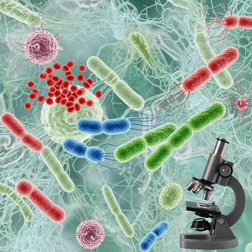 Colorful Bacteria Shapes in Microbiology World | Microscopic View
