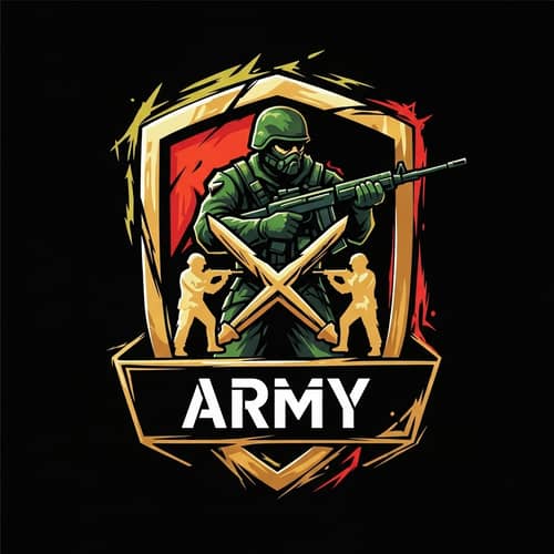 Noyon Mahmud Army Logo: Dynamic Military-Inspired Design
