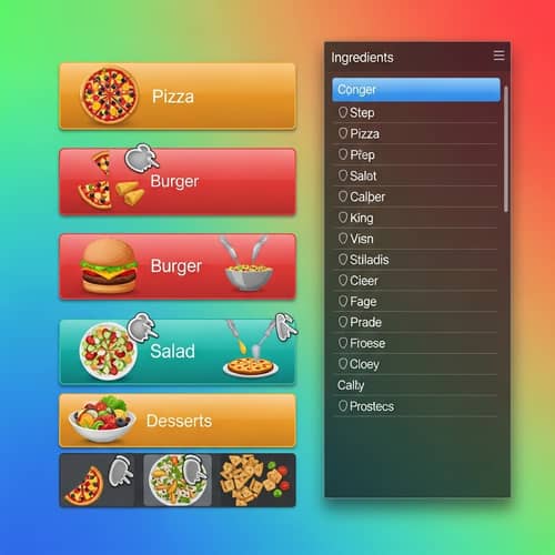 Interactive Food Menu | OS-inspired Design
