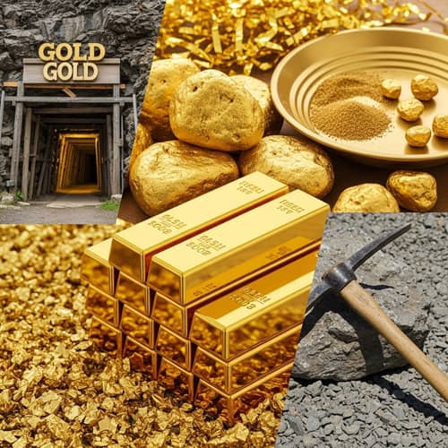 Exquisite Gold Imagery: Nuggets, Bars, and Foil