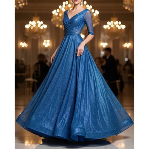 Elegant Blue Evening Gown for Stylish Events