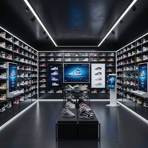 Modern Sneaker Store with AI Elements | Wide Variety of Sneakers