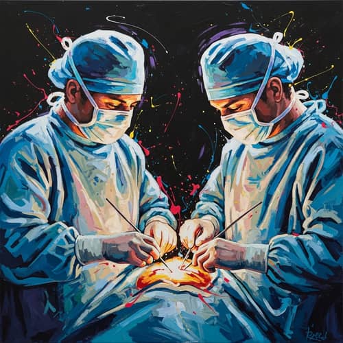 Abstract Expressionist Minimally Invasive Surgery Art