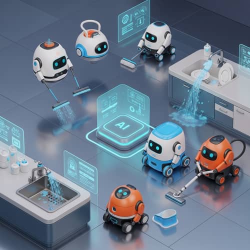 Futuristic Cartoon House Cleaning | AI & Robots