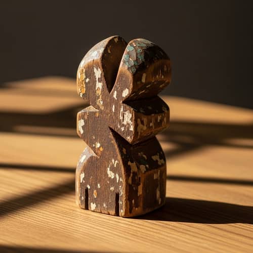 Hand-Carved Antique Wooden Toy for Nostalgic Home Decor