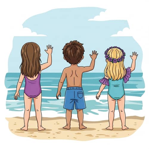 Childhood Friendship at the Beach - Kids Interaction Story