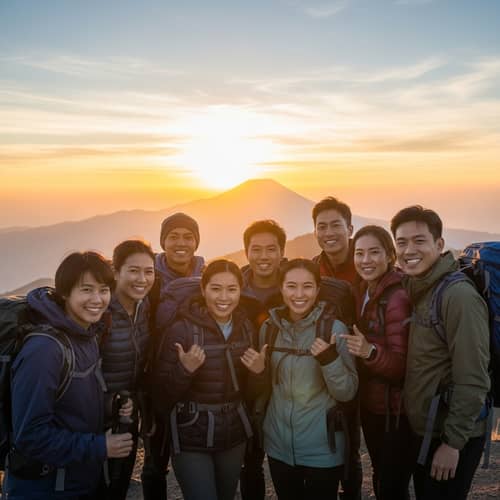 Heartfelt Moments: Mountain Peak Sunrise Adventure