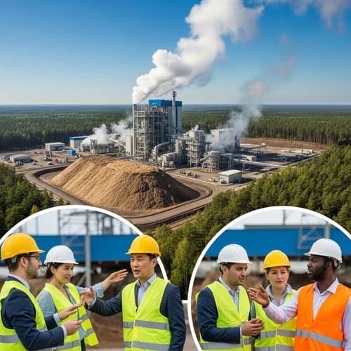 Biomass Power Plant Landscape View | Engineers Meeting