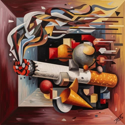 Geometric Cigarette Art Pre-1912 | Abstract Smoke