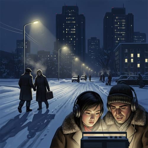 Cold War Scene in USSR: Secretive Night & Tense Atmosphere